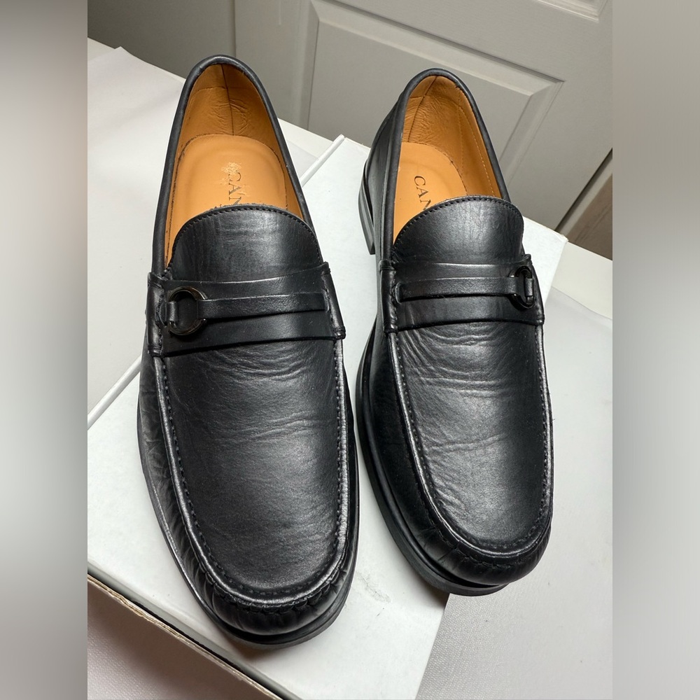 Canali Buffed BitLoafer Men’s Black Loafer Dress Shoes